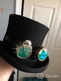 img 5 attached to Исправьте стимпанк с очками UMBRELLALABORATORY в викторианском стиле - цветные линзы, дизайн компаса и окулярная лупа