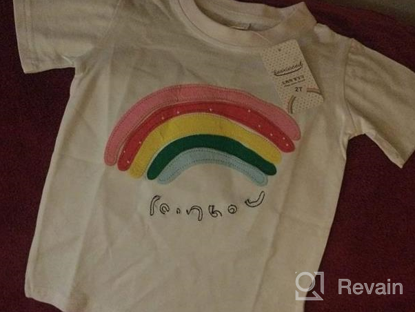 img 1 attached to Vibrant Rainbow T-Shirt for Little Girls - Perfect for Summer Fun! review by Adam Jacobs