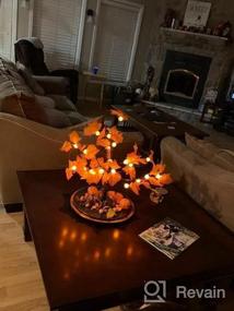 img 5 attached to Add Charm To Your Home With 2 Pack Of Lighted Maple Trees, Decorate With 24 LED Lights, 6 Pinecones And 24 Acorns - Perfect For Fall And Thanksgiving Gifts