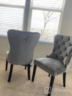 img 1 attached to Black Retro Velvet Upholstered Dining Chairs With Armless Design - Set Of 2 By Kmax review by Mike Pfettscher