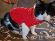 img 1 attached to Small Dog & Cat Turtleneck Sweater Pullover - Soft Warm Clothes For Kittens, Chihuahuas, Teddy Bears, Poodles & Pugs review by Brian Quenzer