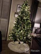 img 1 attached to 36 Inch White Plush Faux Fur Christmas Tree Skirt For Festive Decorations And Merry Christmas Parties review by Jason Rodman