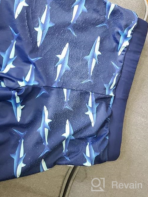 img 1 attached to MiYang Long Sleeve Shark Two 🦈 Piece Boys Swimsuit Rash Guard for Toddler Kids review by Nicholas Serafini