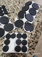 img 1 attached to 56-Piece Self-Adhesive Felt Furniture Pads Set For Hardwood Floors - Cuttable Anti-Scratch Floor Protectors For Chair Legs And Furniture Feet - Black review by Chris Budenski