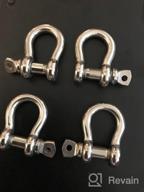 img 1 attached to Secure Your Heavy Load With HIGOOD 5/16" Anchor Shackles: 316 Stainless Steel Body & Pin Material. Pack Of 4 Pieces! review by Mike Shah