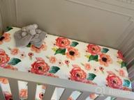 img 1 attached to Baby Floral Fitted Crib Sheet For Boy And Girl Toddler Bed Mattresses Fits Standard Crib Mattress 28X52 (Pink Mint Floral) review by Leonard Herrera