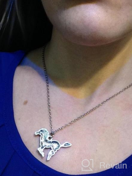 img 1 attached to 🐎 My Shape Silver Horse Pendant Necklace – Perfect Equestrian Birthday Gift Jewelry for Cowgirl Teen Girls review by Eric Rose