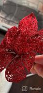 img 1 attached to Pack Of 10 Artificial Poinsettia Flowers, 20Cm In Length, Glittery Gold, Ideal For Xmas Tree Ornaments, Poinsettia Bushes, And Christmas Decorations review by Stephanie Young