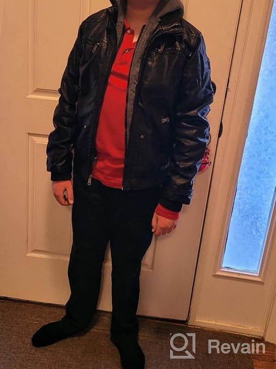 img 1 attached to 🧥 Stylish Bomber Jackets & Coats for Boys: Wantdo's Removable Leather Flight Clothing review by Sam Bell