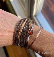 img 1 attached to 💫 GelConnie LPB290-brown Multilayer Magnetic Bohemian Wrap Bracelets for Women review by Kyle Robbins
