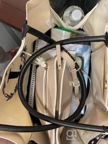 img 7 attached to Индивидуальные холщовые сумки BeeGreen с вышитыми монограммами и кожаными ручками - идеальный индивидуальный подарок на день рождения для женщин