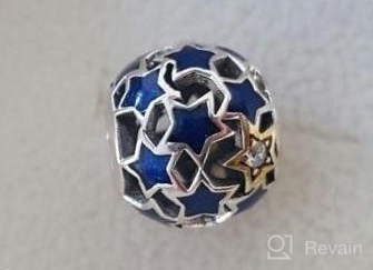 img 1 attached to NINAQUEEN Sterling Silver Charms - Sparkling Night Sky Cubic Zirconia & Blue Enamel, Gift Box Included! review by Robert Ewing