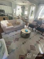 картинка 1 прикреплена к отзыву Оранжевый бархатный чехол для дивана с 2 подушками Loveseat Высокоэластичный защитный чехол для мебели 3 предмета Толстый моющийся плюш для собак, домашних животных и детей - Lamberia от Katrina Davis