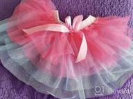 img 1 attached to Dazzling DXTON Rainbow Flower Tulle Skirt - Perfect For Your Little Princess review by Jenna Morocho