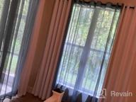 img 1 attached to MIUCO 2 Panels Grommet Textured Solid Sheer Curtains - 95 Inch Length For Windows (54 Inch Width X 95 Inch Height) In Beautiful Yellow review by John Maskirta