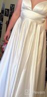 img 1 attached to Stunning Satin V-Neck Bridal Gowns With A Boho Twist For Beach Weddings review by Brittany Webb