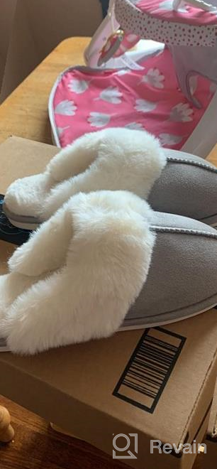 img 1 attached to Women'S Fuzzy Warm Slippers | Memory Foam, Cozy Plush & Anti-Slip For Indoor/Outdoor Winter review by Sergio Guardado