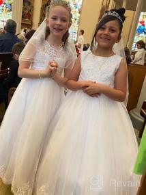 img 8 attached to Elegant Abaowedding Flower Girl Dresses For First Communion, Pageants & Ball Gowns - Lace Sequin Design