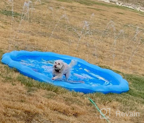 img 1 attached to Fun-Filled Outdoor Playtime With QPAU Splash Pad: The Perfect 68" Sprinkler Pool For Kids, Dogs And Family review by Brian Warmack