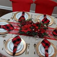 img 1 attached to Set Of 6 Orange And Black Checkered Cotton Napkins - Yourtablecloth 20 X 20 review by Kevin Robinson