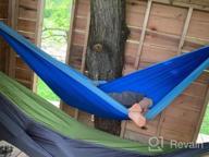 img 1 attached to KEPEAK Portable Camping Hammock With Netting - Lightweight Nylon For Backpacking, Travel, Beach & Yard! review by Kyle Terry