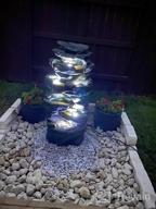 img 1 attached to SunJet 40.5” High Rocks Outdoor Water Fountain - 6-Tiers Cascading Waterfall with LED Lights, Serene Ambiance for Home Garden, Yard Décor review by Rashid Vaquera