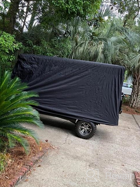 img 1 attached to Outdoor Golf Cart Cover - Dust-Proof And Anti-UV With Extra PVC Coating - Custom Fit For EZ GO, Club Car, Yamaha - Protects 4-6 Passengers review by Scott Chen