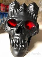img 1 attached to MYard Fireproof Demon Fire Pit Skull (Hollow, Flame From Eye Holes) Gas Log For Fireplace, Firepit, Camp Fire, Halloween Decor (Demon Black Skull, 1Pk) review by Victoria Bryant