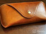 img 1 attached to Protective And Stylish: Hassle-Free Storage With Portable Leather Glasses Case For Women And Men review by Mark Turner