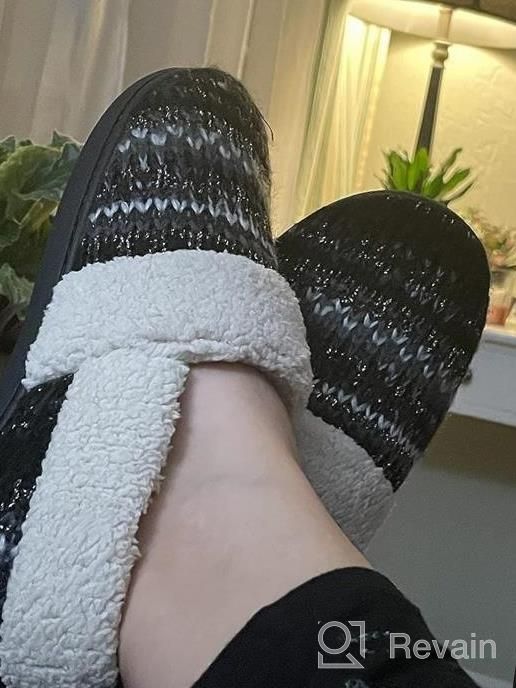 img 1 attached to Cozy Up With Style: RockDove Women'S Nordic Sweater Knit Slipper review by Richard Cheng
