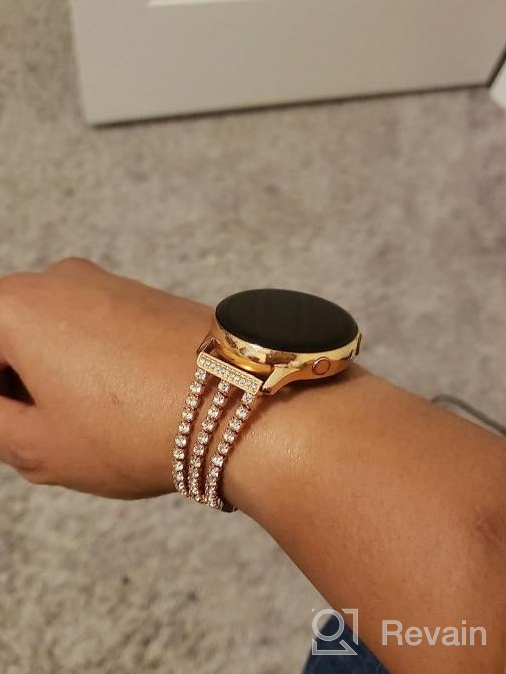 img 1 attached to Bling Diamond Links Samsung Galaxy Watch 4/5/Active2 Band - Compatible With 40Mm, 44Mm & 45Mm Watches - Women'S Sliver Bracelet review by Jason Yancy