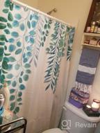 img 1 attached to Botanical Shower Curtain With Leaf Print - LIVILAN Plant Design, Green Eucalyptus And Succulent Pattern, Sage Tones - 72X72 Inches Water-Repellent Fabric With Hooks For Extra Long Coverage review by Taj Tyagi