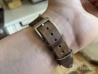 img 1 attached to Handmade Quick Release Leather Watch Strap For Men With Soft Vintage Torbollo Horween Leather - Ideal Replacement For Wristwatch Bands review by James Dominick