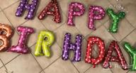 img 1 attached to Eco-Friendly Happy Birthday Balloon Banner - 16-Inch Mylar Foil Letters Sign Bunting For All Ages - Reusable Party Decorations And Supplies For Girls, Boys, And Adults review by Cody Howard