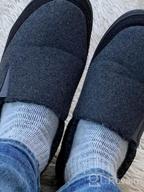 img 1 attached to Zigzagger Men'S Fuzzy Fleece Slippers With Memory Foam, Indoor Outdoor Warm Winter House Shoes, Hard Soled Wide Width Home Slippers review by Raden Maldonado