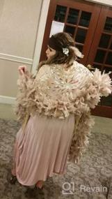 img 5 attached to Metme Women'S 1920S Sequin Deco Fringed Wedding Cape Shawl - Perfect For Vintage Prom!