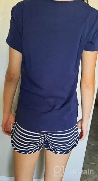 img 1 attached to Stay Stylish And Comfortable With COLORFULLEAF Women'S Striped Short Sleeve Pajama Sets review by Joshua Vogel