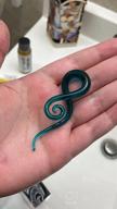 img 1 attached to Teal Teardrop Spiral Glass Ear Taper And Plug Set - Sizes 4G-16Mm - Piercing Jewelry By BodyJ4You review by Eric Castillo