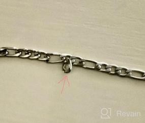 img 8 attached to U7 Итальянский стиль плоского звена ожерелье для мужчин и женщин - стальная цепь Фигаро, ширина 3мм-12мм, длина от 16 до 32 дюймов, в подарочной упаковке.