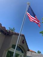 img 1 attached to 20FT Heavy Duty Aluminum In Ground Telescoping Flag Pole Kit With 3X5 American Flag - Outdoor Old Glory Flagpole For Outside, Yard, Residential Or Commercial Use (Black) review by Derek Evans