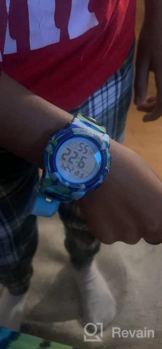 img 1 attached to Waterproof Kids Digital Sports Watch: 7 Colorful LED, Alarm, Stopwatch, Luminous Silicone Band review by Jaleel Akuffo