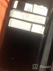 img 5 attached to Чехол-бумажник OCASE для iPhone X/10 — беспроводная зарядка, слот для карты и подставка | Кожаная откидная крышка мятно-зеленого цвета