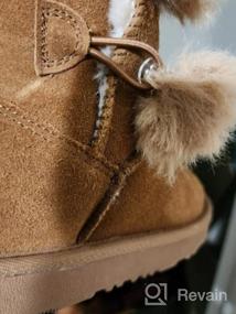 img 8 attached to Warm and Cozy Winter Sheepskin Fur Boots for Boys & Girls by DREAM PAIRS