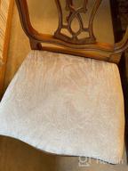 картинка 1 прикреплена к отзыву 6PCS Brown Luxury Jacquard Fabric Stretch Washable Dining Room Chair Seat Covers Slipcover Set For Kitchen Cushions от Mike Slippy