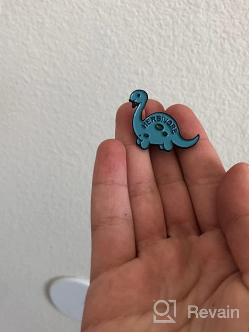 img 1 attached to 🦖 Dinosaur Enamel Pin Set - Cute Cartoon Brooch Pins with Animal Patterns - Ideal Accessory for Backpacks, Badges, Hats, and Bags - Perfect Gift for Women, Girls, and Kids review by Nick Mitchell