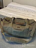 img 1 attached to Stone-Washed Cotton Canvas Retrospective 50 Duffel Bag review by Isaiah Edgar