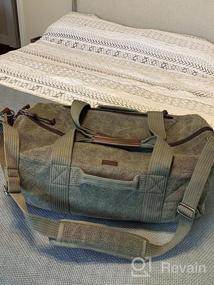 img 7 attached to Stone-Washed Cotton Canvas Retrospective 50 Duffel Bag