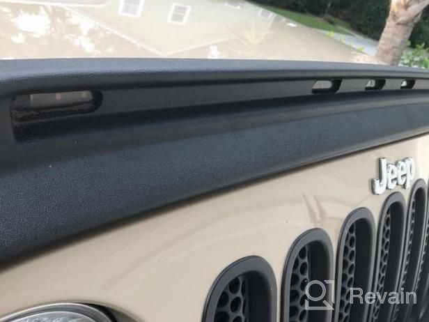 img 1 attached to Protect Your Jeep Wrangler JK With Auto Ventshade (AVS) 753060 Aeroskin LightShield Hood Protector In Black! review by Stephen Parkell