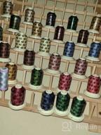 img 1 attached to Sturdy Hardwood Thread Rack - Holds 60 Spools & Mini-King Size Cones For Sewing, Embroidery, Quilting & More! review by Bradley Stewart