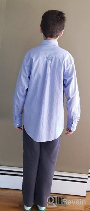 img 1 attached to Classy and Comfortable: Chaps 👔 Boys' Long Sleeve Oxford Button-Down Dress Shirt review by Gavin Hernandez